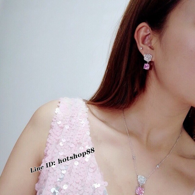 伯爵高仿鑽石耳環 PIAGET專櫃新款紅寶石系列玫瑰耳釘 zgb2930